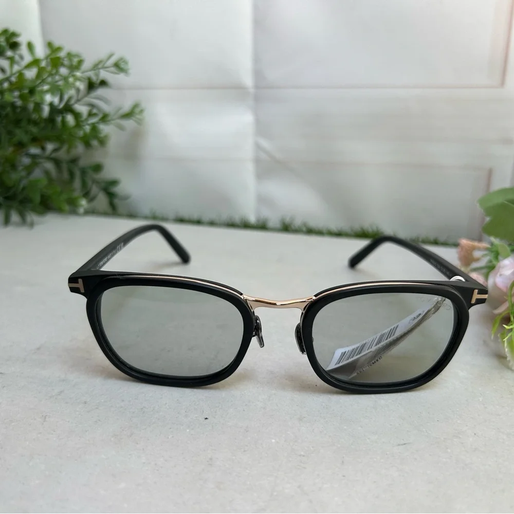 TOM FORD Tf 963-d O1b Shiny Black/Smoke gold Uv Protection 52-20-140 New unisex